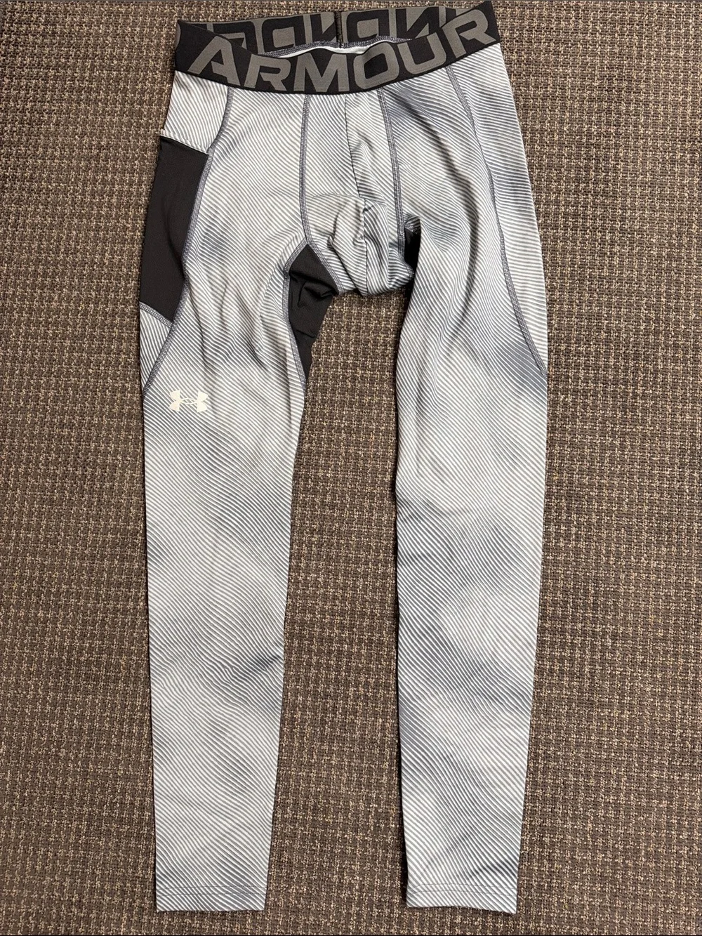 Under Armour Kids Light Gray and Black Hooded Legging Set